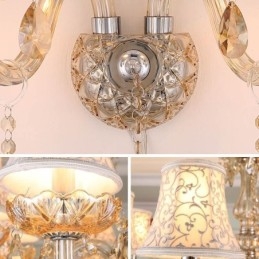 Elegáns Crystal Sconce európai stílusú fali lámpa folyosó