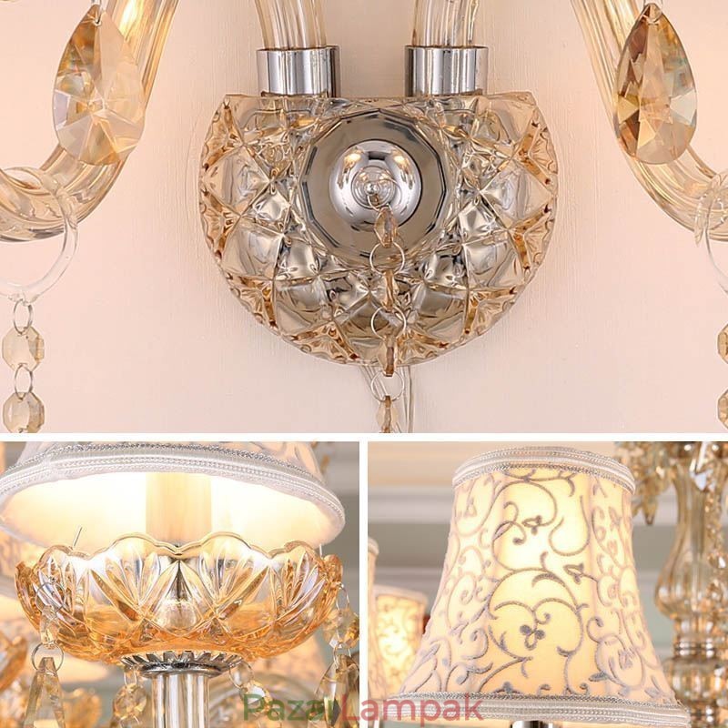 Elegáns Crystal Sconce európai stílusú fali lámpa folyosó