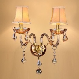 Európai Crystal Sconce Elegáns Két Világos Fali Világító Lépcső