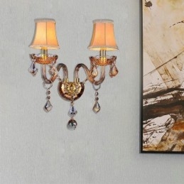 Európai Crystal Sconce Elegáns Két Világos Fali Világító Lépcső