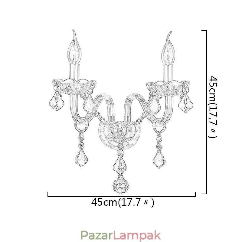 Európai Crystal Sconce Elegáns Két Világos Fali Világító Lépcső