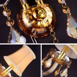 Európai Crystal Sconce Elegáns Két Világos Fali Világító Lépcső