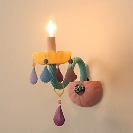 Európai Crystal Sconce Macaron színes fali lámpa