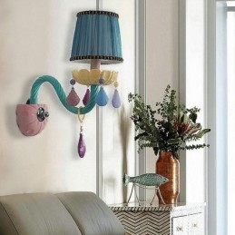 Európai Crystal Sconce Macaron színes fali lámpa