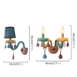 Európai Crystal Sconce Macaron színes fali lámpa