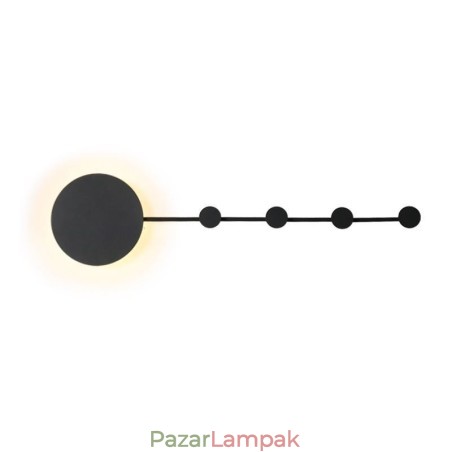Modern fali lámpa, körkörös fali lámpa, fekete kampós lámpás éjjeli világítás Modern fali lámpa, körkörös fali lámpa, fekete kampós lámpás éjjeli világítás