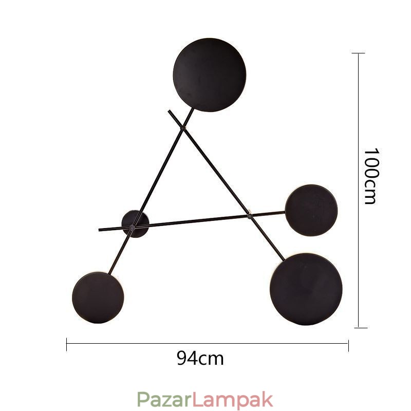 Modern fali lámpa geometriai formájú vasból készült lámpatest