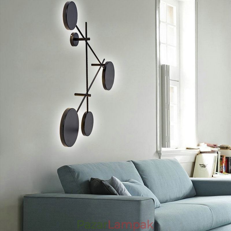 Modern fali lámpa geometriai formájú vasból készült lámpatest