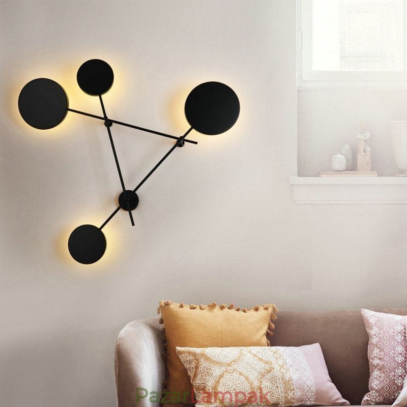 Modern fali lámpa geometriai formájú vasból készült lámpatest