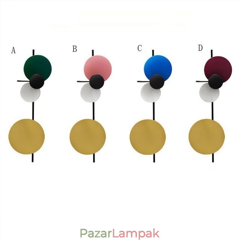 Modern fali lámpa kör alakú fali lámpa Színes otthoni világítás éjjeli világítás