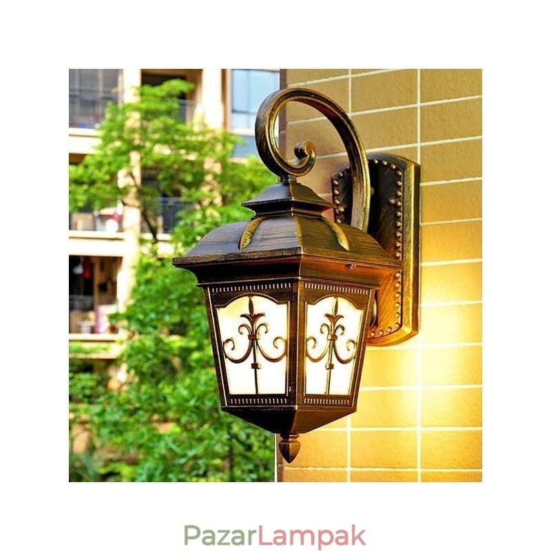Európai Retro kültéri fali lámpa, vízálló nyíl virágos falikar