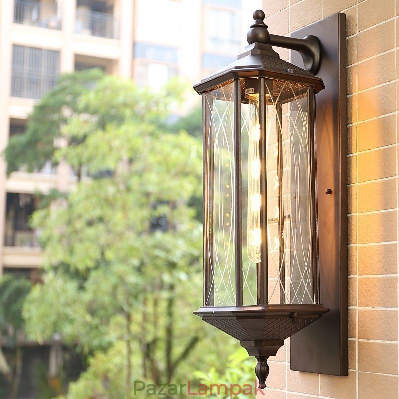 Kínai kültéri falikar egyfejű, vízálló streamer fali lámpa