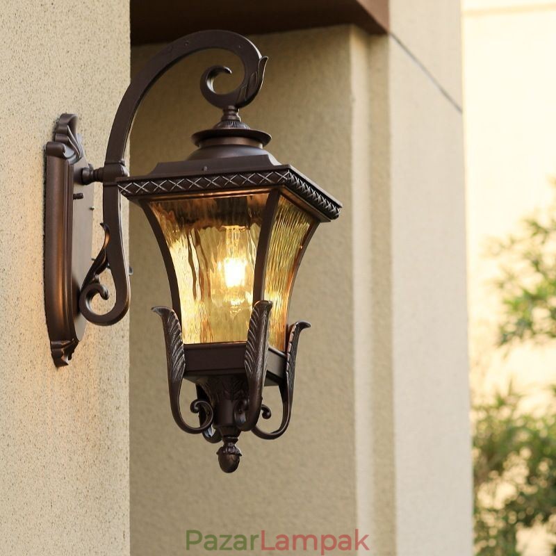 Kínai kültéri lámpa egyfejű vízálló üvegfali lámpa udvari folyosó