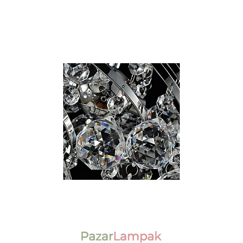 Modern, modern, hagyományos, klasszikus Country Crystal króm kristálycsillár függőlámpa