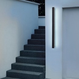 Kültéri hosszú, modern kortárs falilámpa fali lámpa IP 44 tornácos teraszkerthez