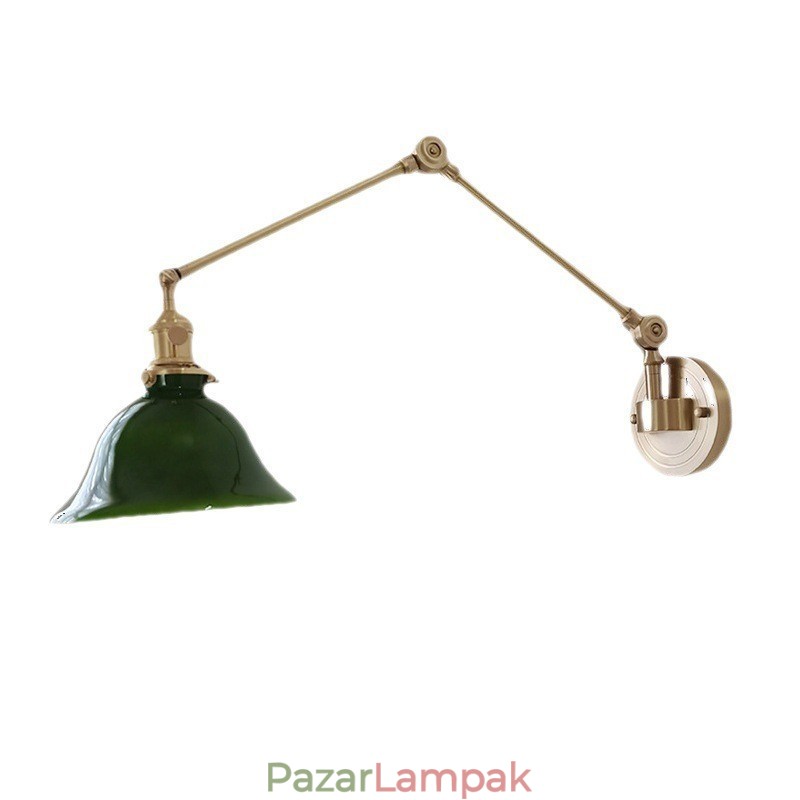 Modern fali lámpa üvegernyővel