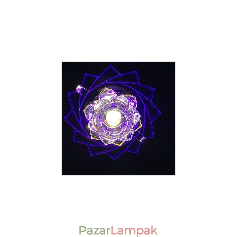 Modern, kortárs kristály fém süllyesztett tartó