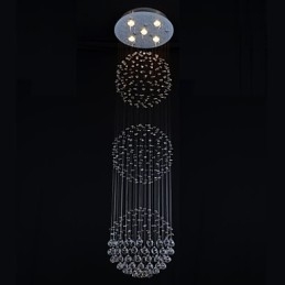 Modern, modern Crystal króm fém süllyesztett tartó