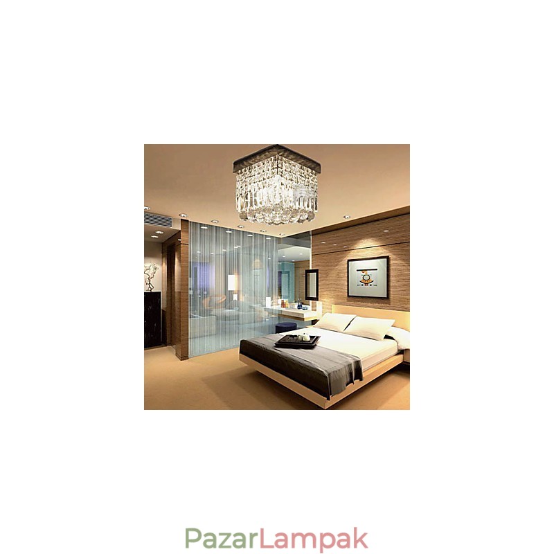 Modern, kortárs kristály fém süllyesztett tartó