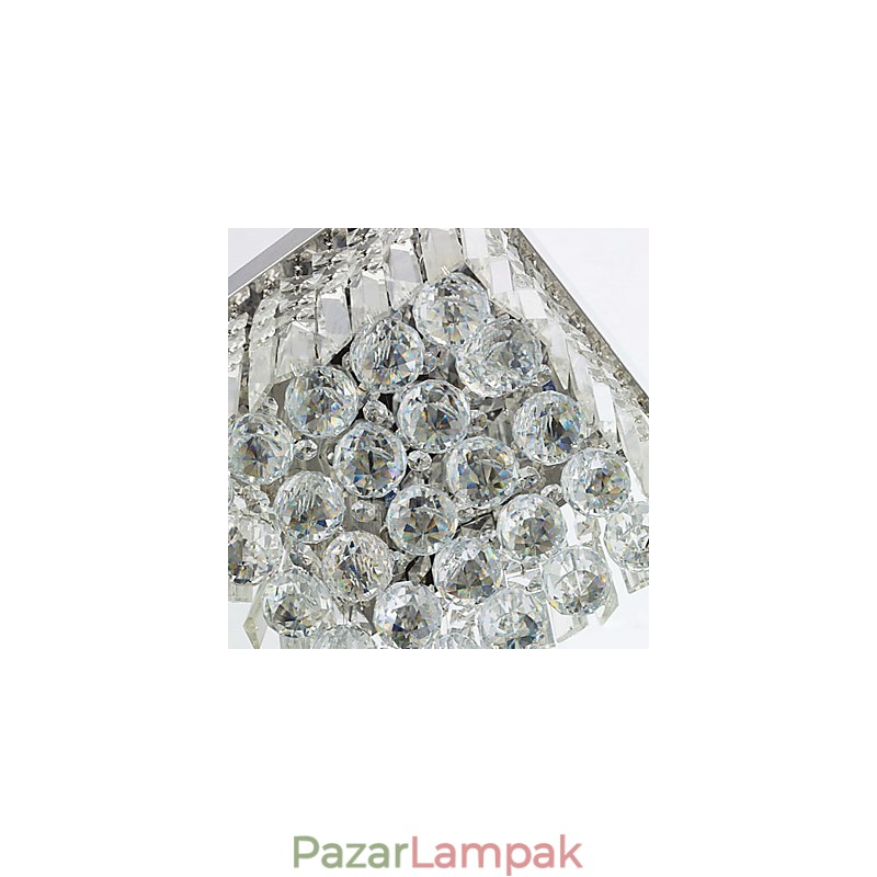 Modern, kortárs kristály fém süllyesztett tartó