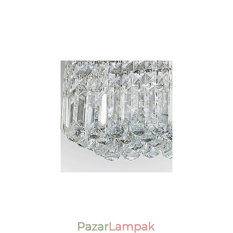 Modern, kortárs kristály fém süllyesztett tartó