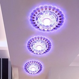 Kristály mennyezeti lámpa spotlámpa SMD 3W kreatív lámpacső fény színes színes kupola fény