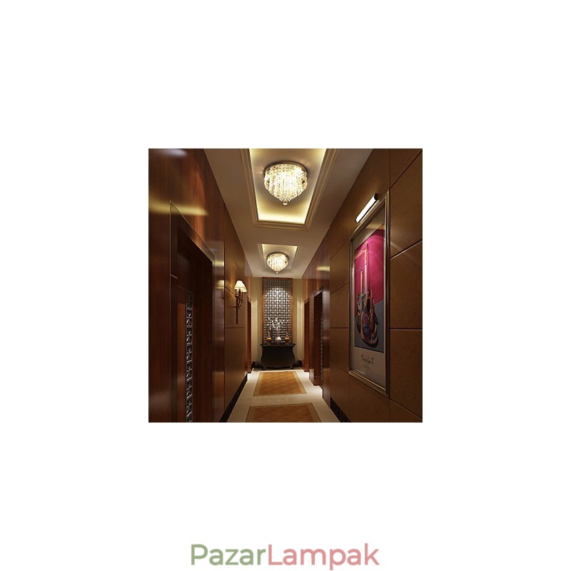 Modern, kortárs kristály fém süllyesztett tartó