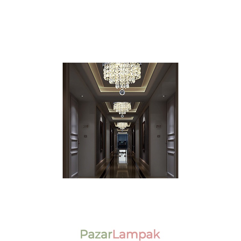 Modern, kortárs kristály fém süllyesztett tartó