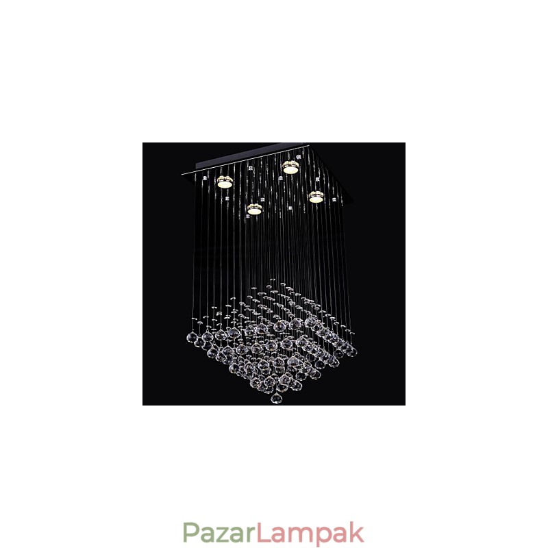 Clear Crystal 4 lámpa süllyesztve, egyszerű kivitelben