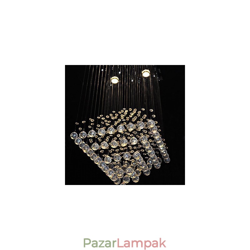Clear Crystal 4 lámpa süllyesztve, egyszerű kivitelben