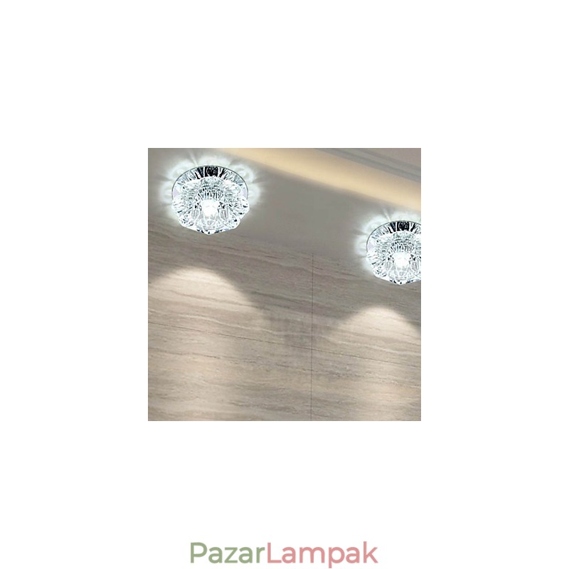 Kristály mennyezeti lámpa spotlámpa SMD 3W kreatív lámpacső fény színes színes kupola fény