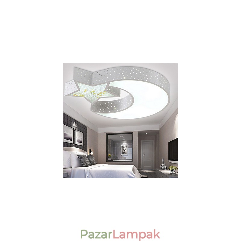 Süllyesztett szerelésű modern összehúzódó csillag és hold mintás fém