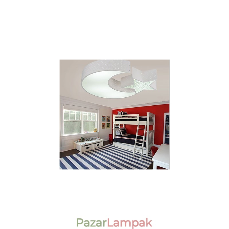 Süllyesztett szerelésű modern összehúzódó csillag és hold mintás fém