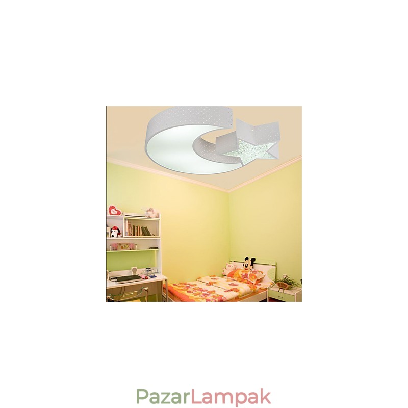 Süllyesztett szerelésű modern összehúzódó csillag és hold mintás fém
