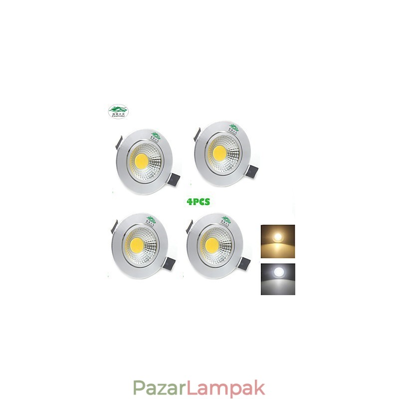 4 DB Zweihnder 3W 300Lm COB mennyezeti lámpa alsó lámpa meleg fehér fény