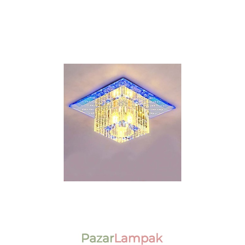 Mini kristály mennyezeti lámpa spotlámpa SMD 3W kreatív lámpacső fény színes színű négyzet alakú kupola fény