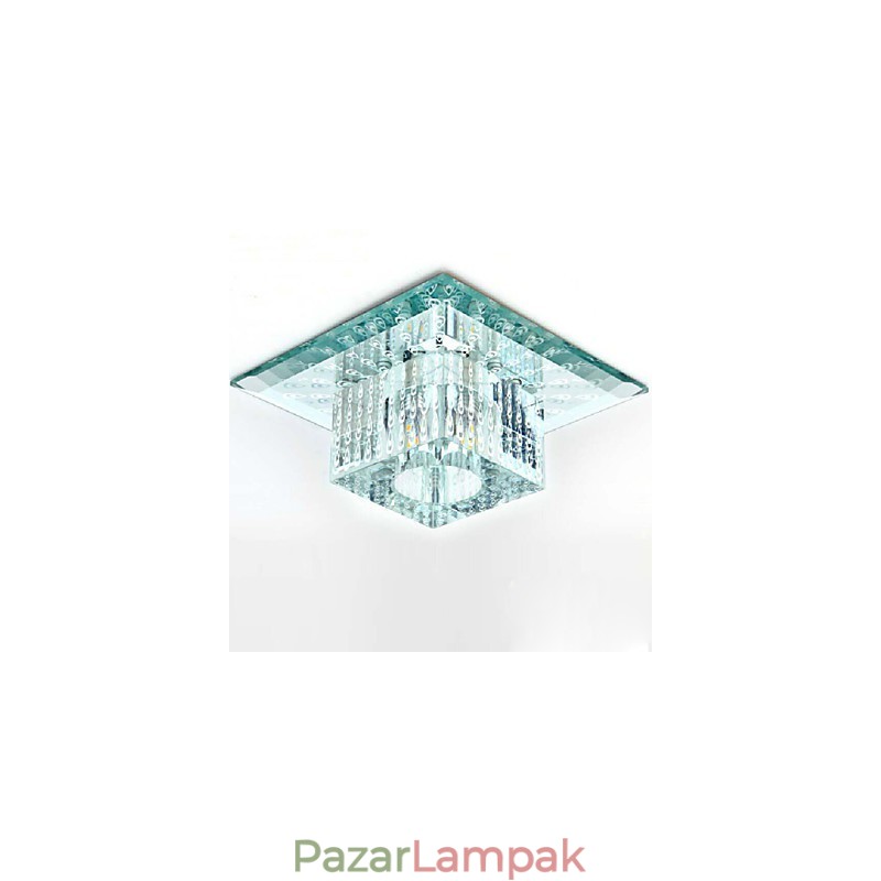 Mini kristály mennyezeti lámpa spotlámpa SMD 3W kreatív lámpacső fény színes színű négyzet alakú kupola fény