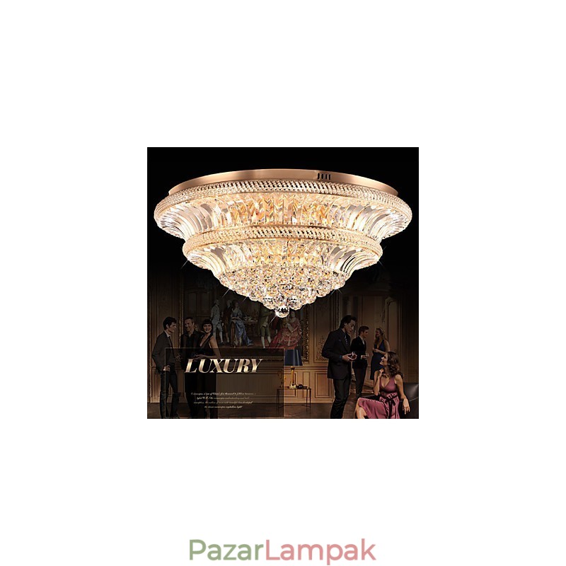 Modern luxus 9Modern kristály mennyezeti lámpa, elnyelő kupola fény átmérője 80cm