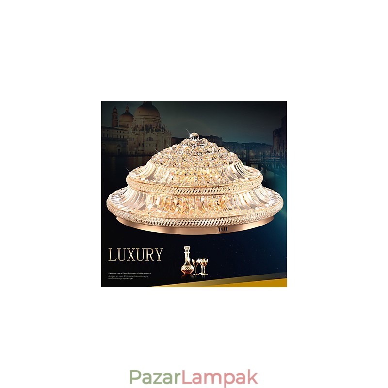 Modern luxus 9Modern kristály mennyezeti lámpa, elnyelő kupola fény átmérője 80cm