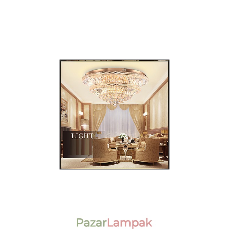 Modern luxus 9Modern kristály mennyezeti lámpa, elnyelő kupola fény átmérője 80cm