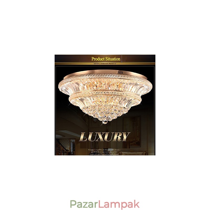 Modern luxus 9Modern kristály mennyezeti lámpa, elnyelő kupola fény átmérője 80cm