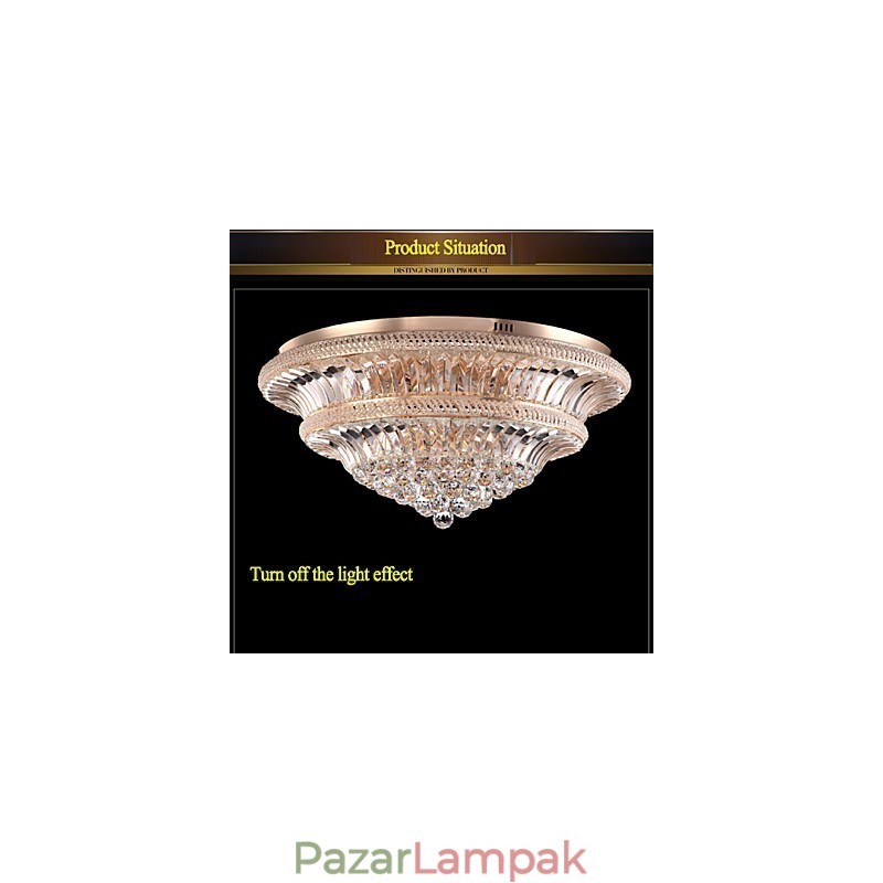 Modern luxus 9Modern kristály mennyezeti lámpa, elnyelő kupola fény átmérője 80cm