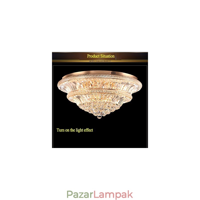 Modern luxus 9Modern kristály mennyezeti lámpa, elnyelő kupola fény átmérője 80cm