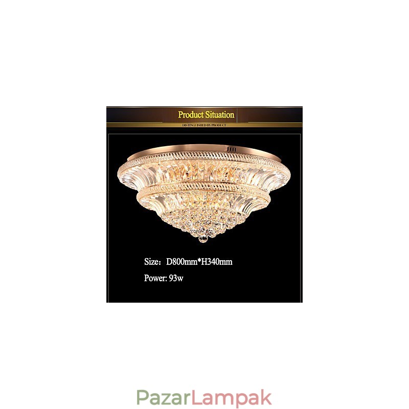 Modern luxus 9Modern kristály mennyezeti lámpa, elnyelő kupola fény átmérője 80cm