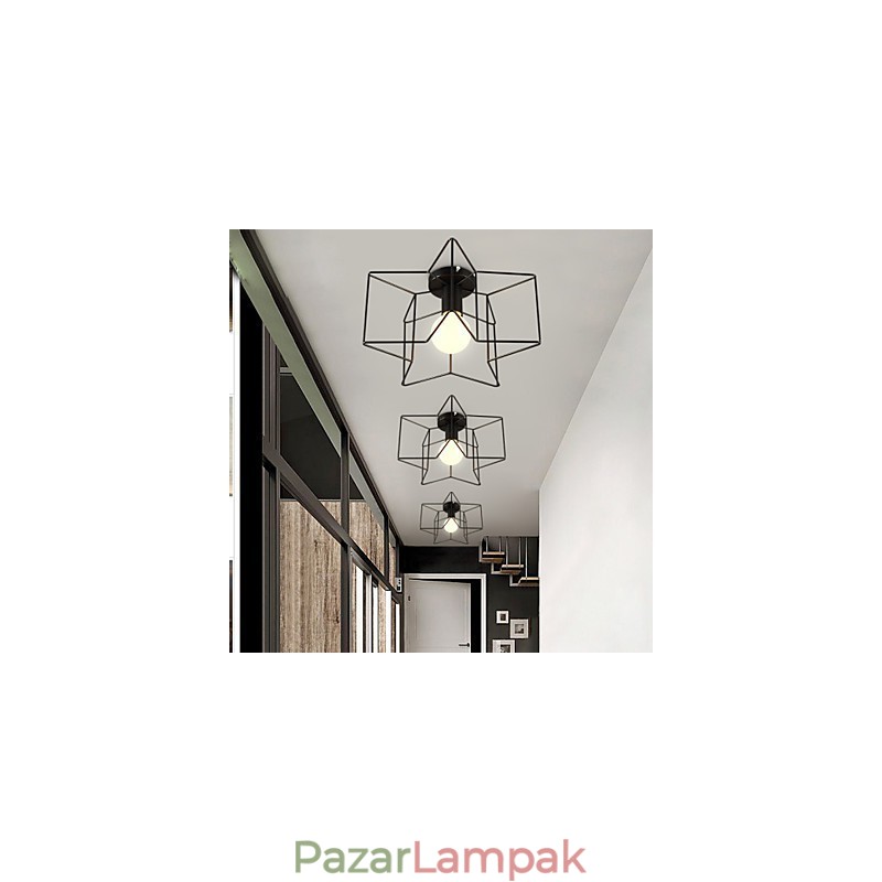 Pentagram modern kreatív verandalámpák a kupola fényének elnyelésére
