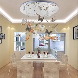 Kristály lámpa Körkörös pillangós kristálylámpa