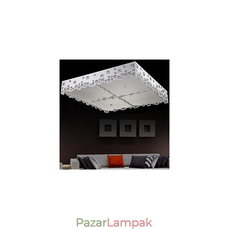 Crystal Flush Mount Modern kortárs fém
