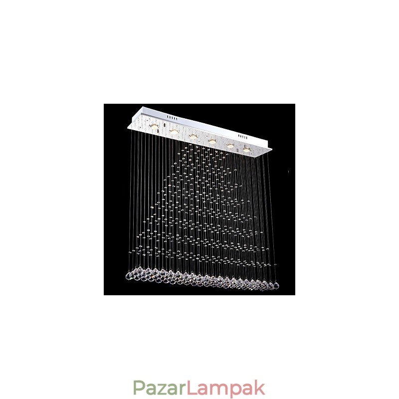 Téglalap kristálycsillár lámpák mennyezeti függő világító lámpák lámpatestek