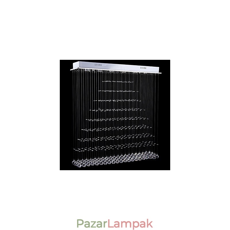 Téglalap kristálycsillár lámpák mennyezeti függő világító lámpák lámpatestek
