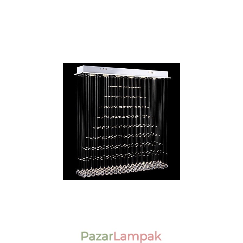 Téglalap kristálycsillár lámpák mennyezeti függő világító lámpák lámpatestek